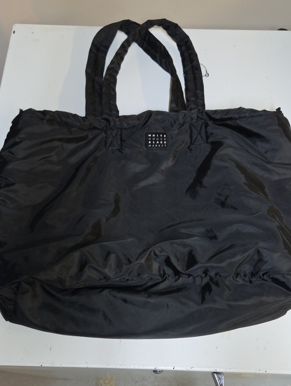 White House Black Market Black Quilted-Style Nylon Tote ✨️5/$30